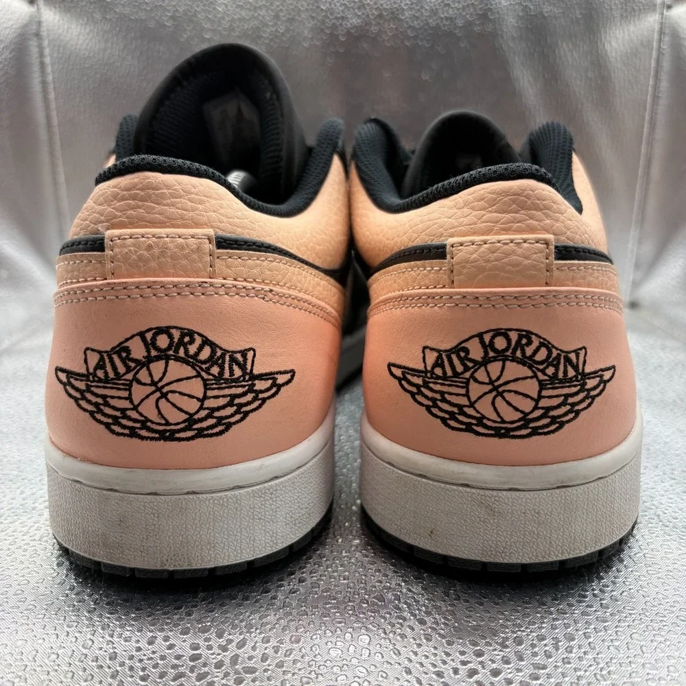 Size 12 Nike Air Jordan 1 Low Crimson Tint Black Mens Athletic Shoes 553558-034